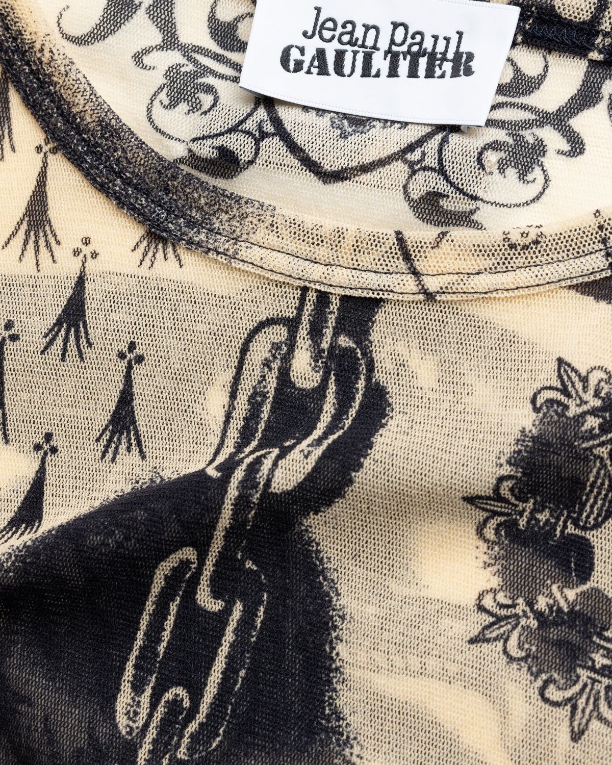 Jean Paul Gaultier – Heraldry Tattoo Top Beige/Navy | Highsnobiety Shop